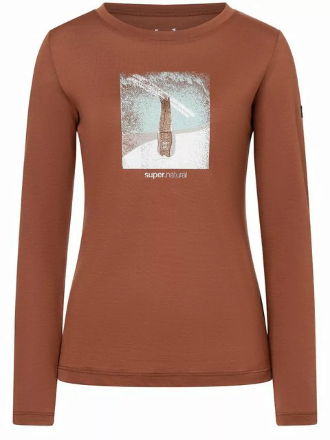 SUPER.NATURAL Sweatshirt für Damen, Merino HEADER Ski Motiv, atmungsaktiv günstig online kaufen