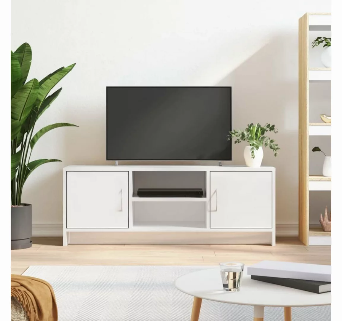furnicato TV-Schrank Hochglanz-Weiß 102x30x37,5 cm Holzwerkstoff günstig online kaufen