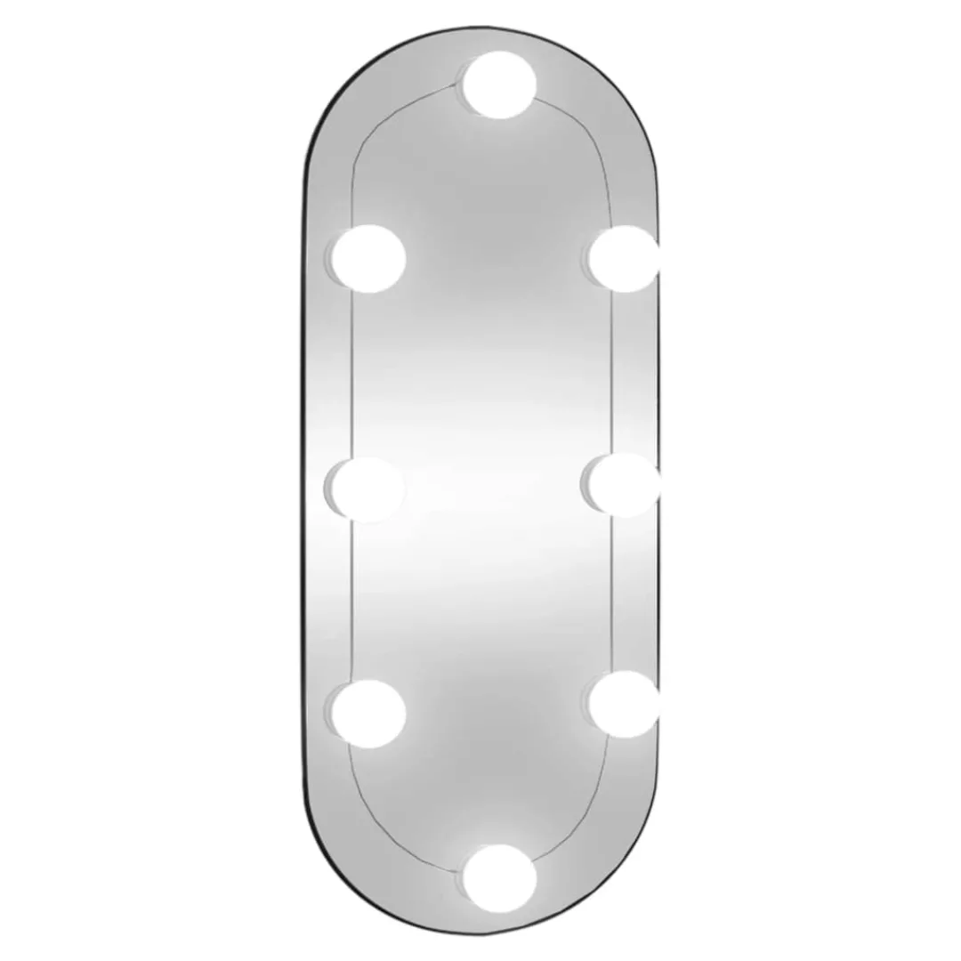 Vidaxl Wandspiegel Mit Led-leuchten 25x60 Cm Glas Oval günstig online kaufen