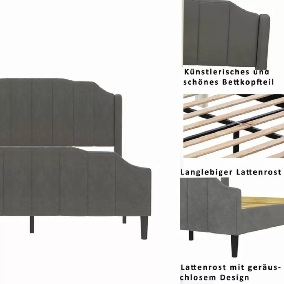 Sweiko Polsterbett, Doppelbett mit Lattenrost und Kopfteil, 140*200cm günstig online kaufen