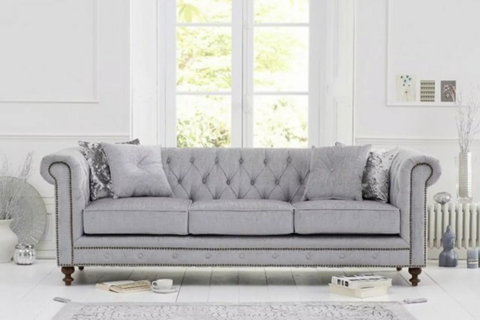 JVmoebel Sofa Chesterfield Sofa Couch Polstermöbel Dreisitzer luxus Design, günstig online kaufen