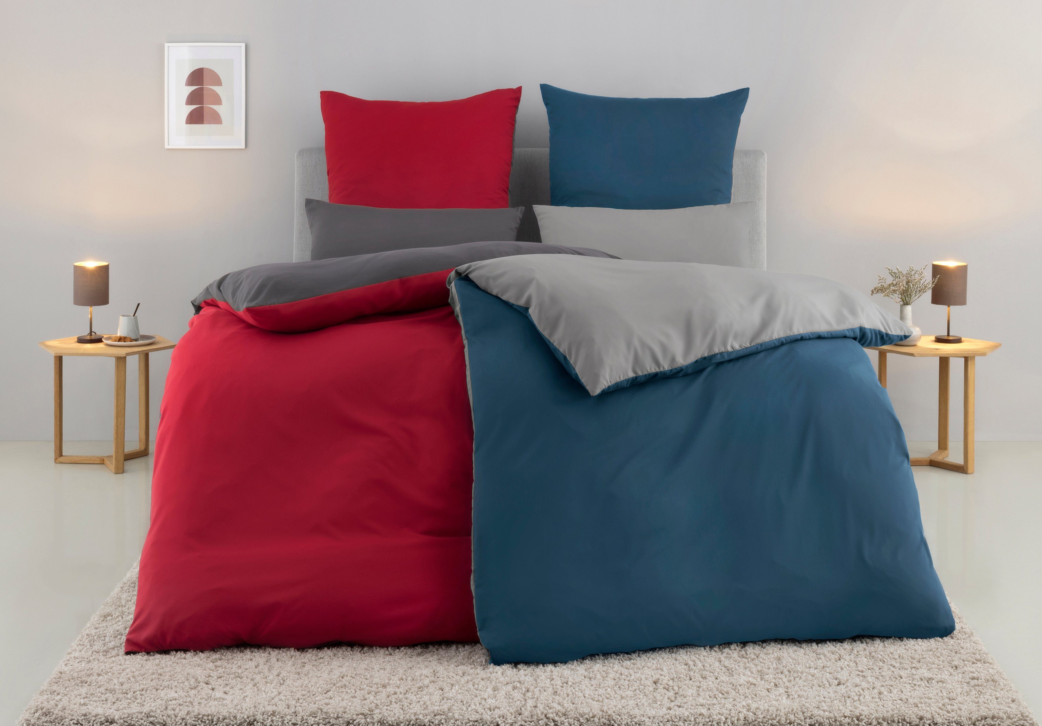 my home Bettwäsche Desner2, Microfaser, 2 günstig online kaufen