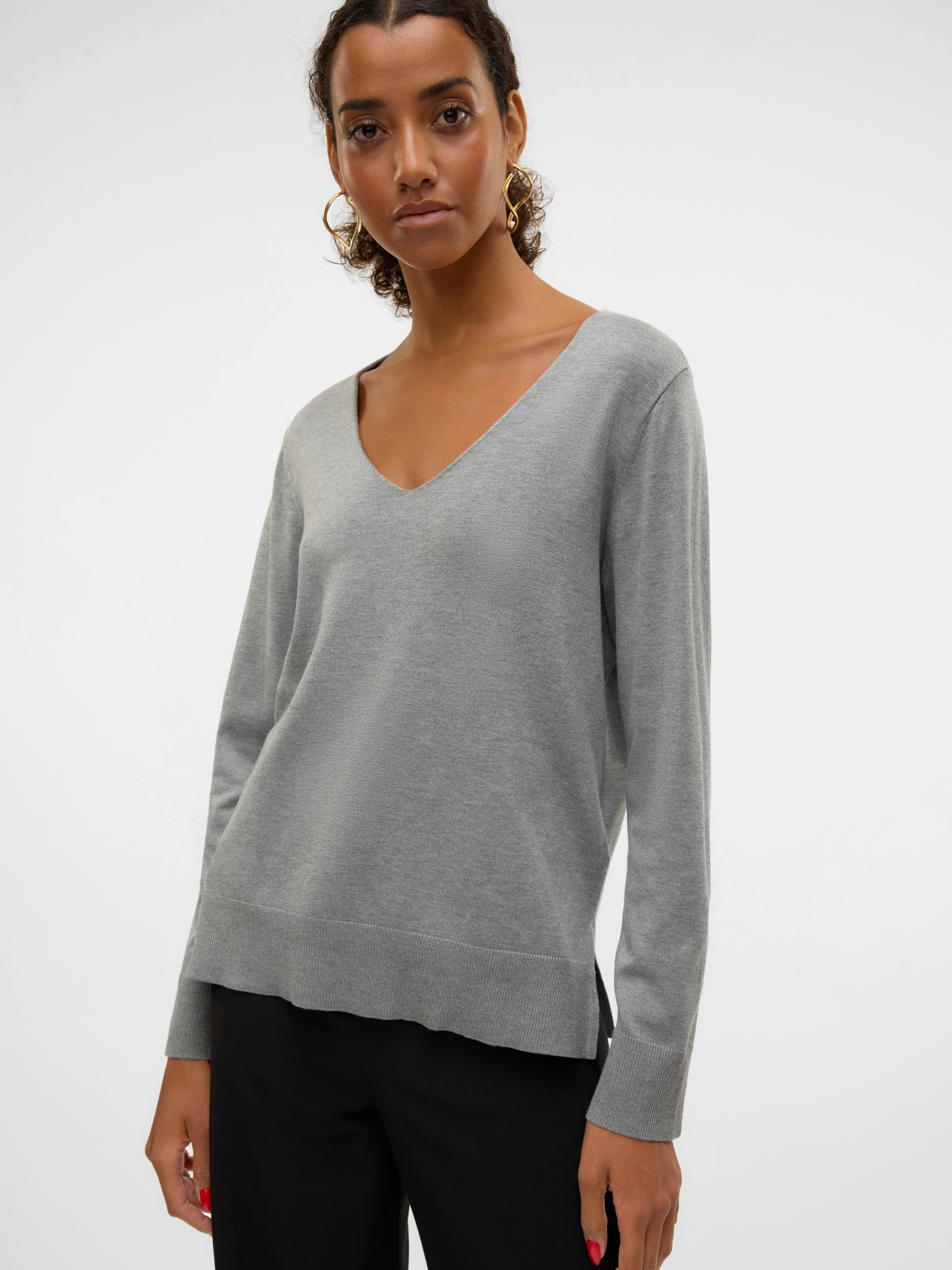 Vero Moda Strickpullover VMSILJE LS V-NECK PULLOVER GA NOOS günstig online kaufen