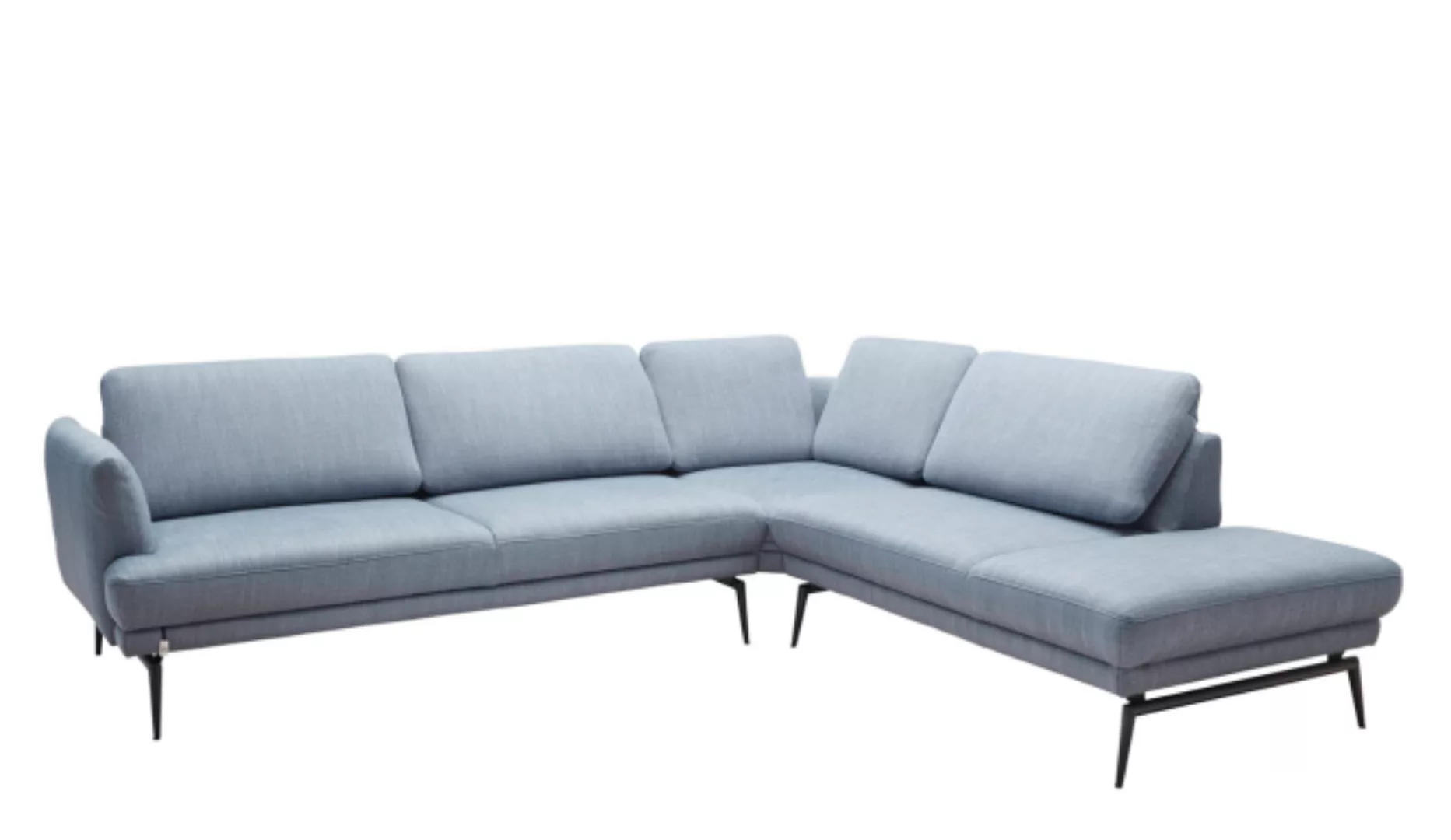 Ecksofa Blau 268 x 221 cm Sitztiefen- und Rückenverstellung von Cascada Car günstig online kaufen