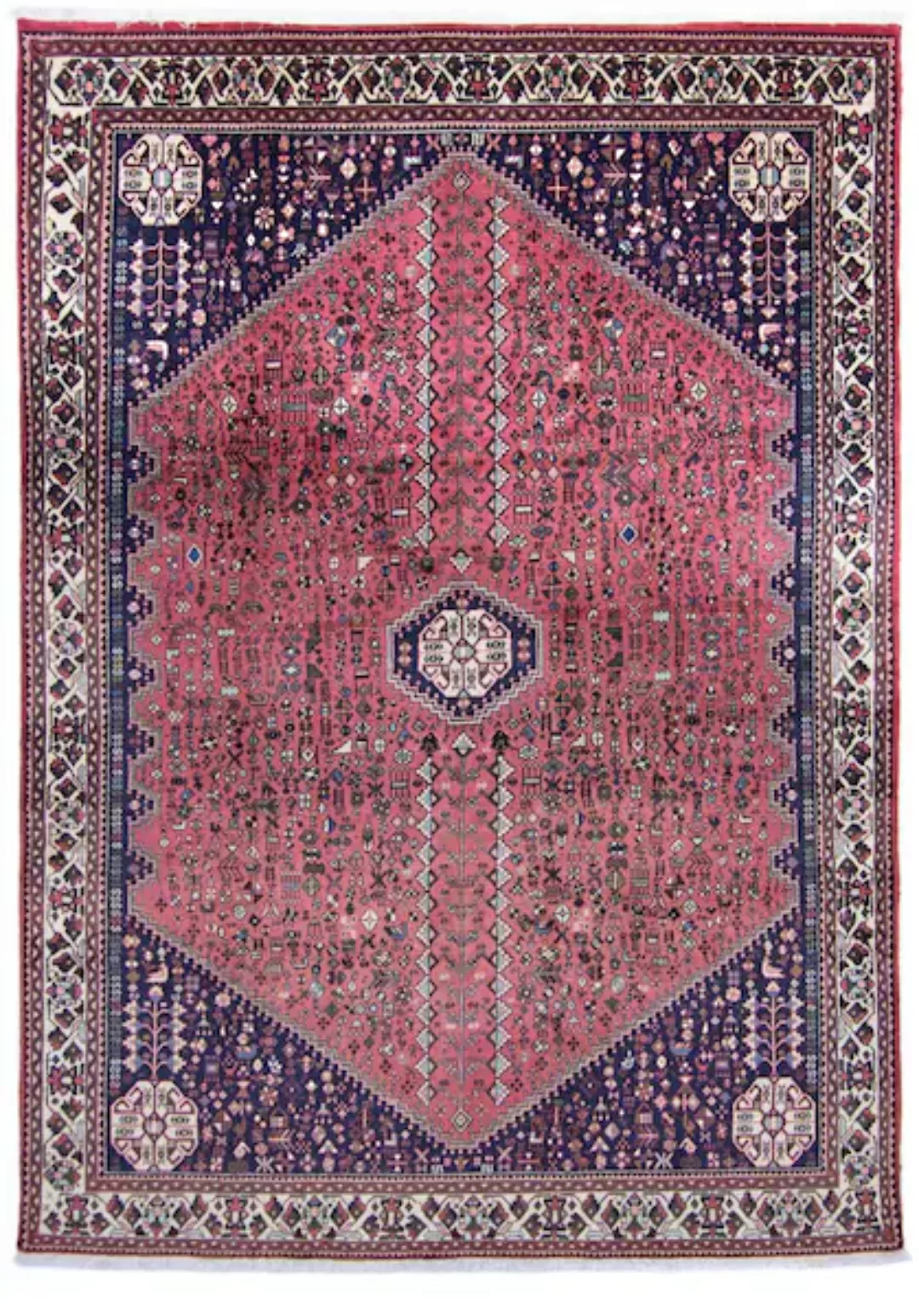 morgenland Wollteppich »Abadeh Medaillon Rosso chiaro 284 x 200 cm«, rechte günstig online kaufen