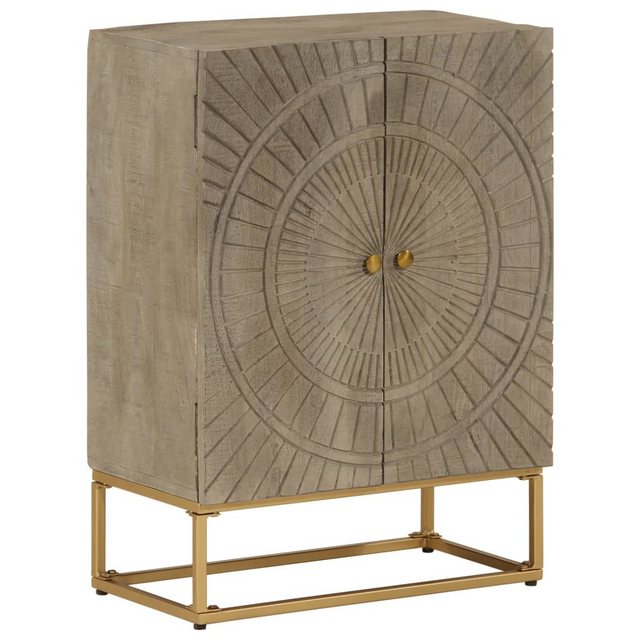 vidaXL Fächerschrank Sideboard 55x30x76 cm Massivholz Mango und Eisen günstig online kaufen