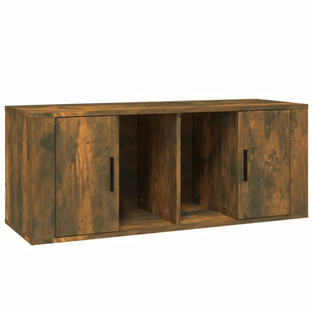 vidaXL TV-Schrank TV-Schrank Räuchereiche 100x35x40 cm Spanplatte Lowboard günstig online kaufen