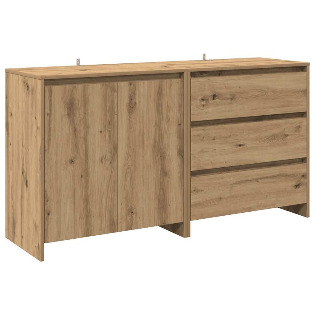 vidaXL Sideboard 2-tlg. Sideboard Artisan-Eiche Holzwerkstoff günstig online kaufen