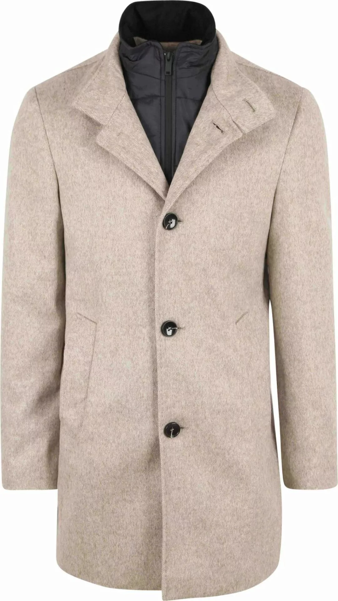 Suitable Herrenmantel mit Twill-Bindung Beige - Größe 48 günstig online kaufen