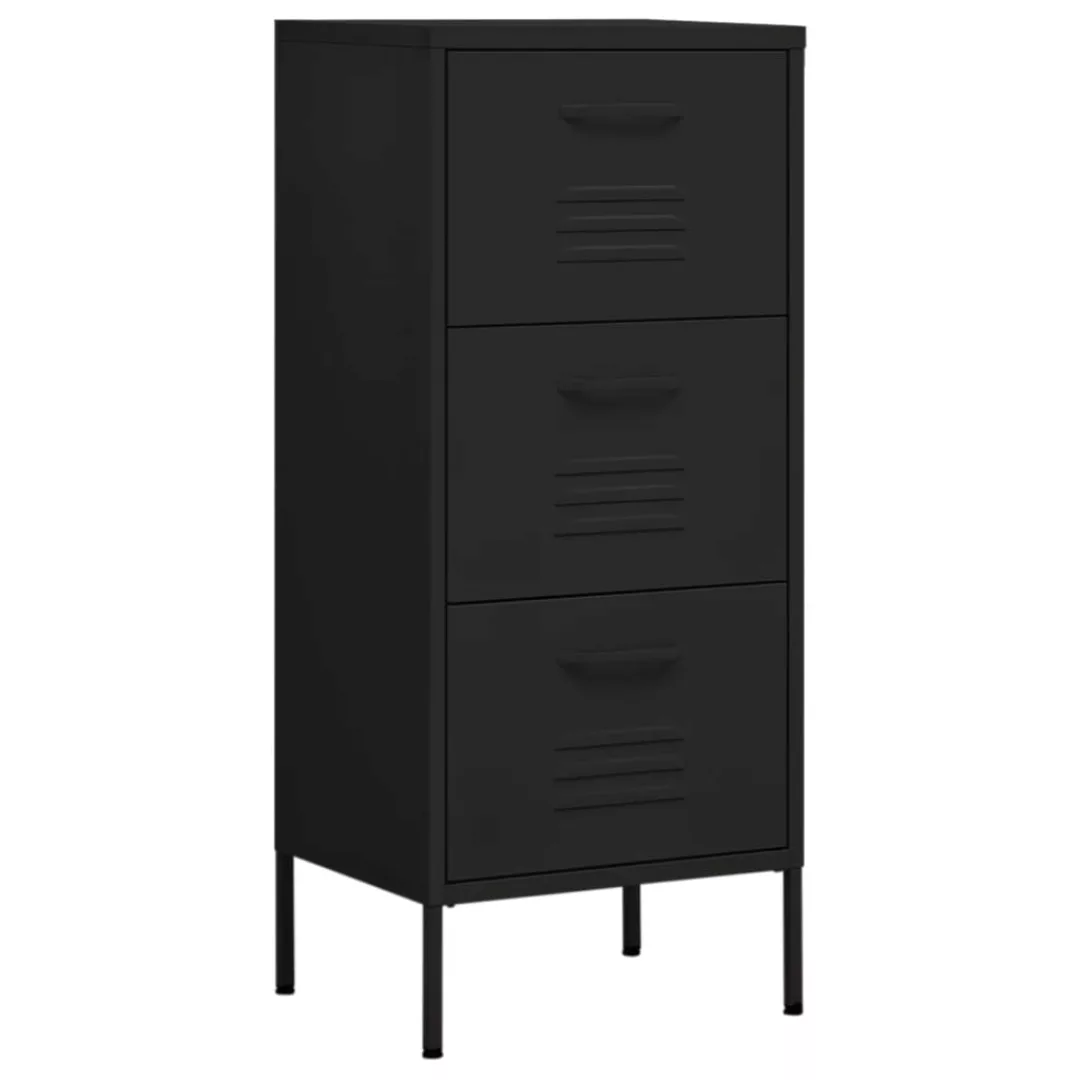 vidaXL Aktenschrank Lagerschrank Schwarz 42,5x35x101,5 cm Stahl günstig online kaufen