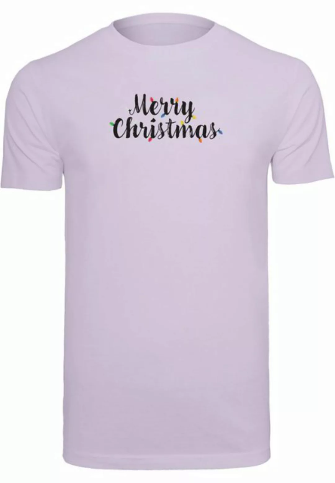 Merchcode T-Shirt Merchcode Herren Merry Christmas Lights T-Shirt Round Nec günstig online kaufen