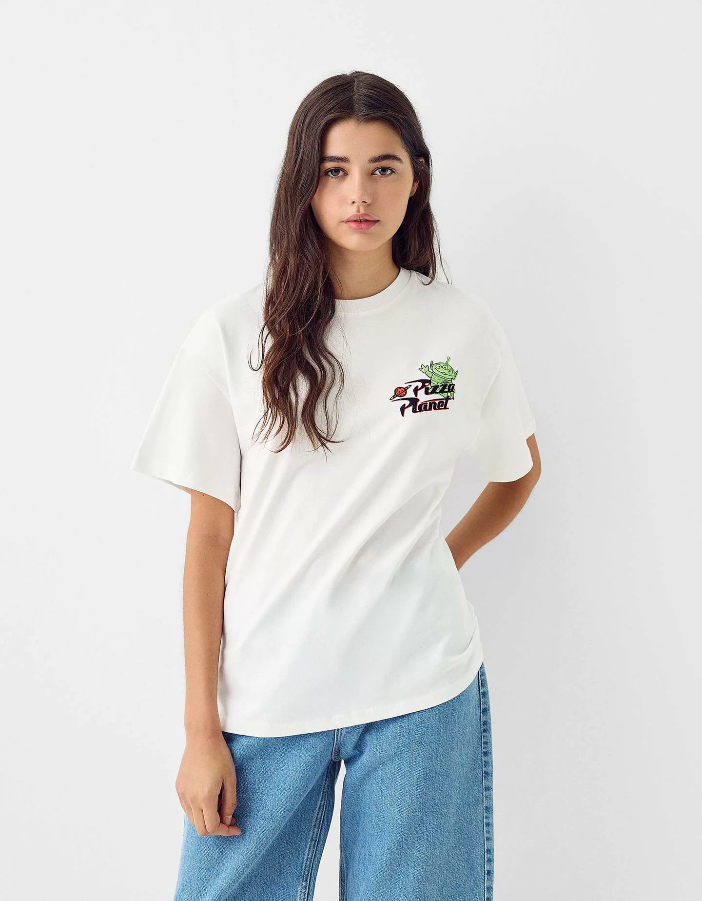 Bershka T-Shirt Toy Story Mit Kurzen Ärmeln Damen Xs Grbrochenes Weiss günstig online kaufen