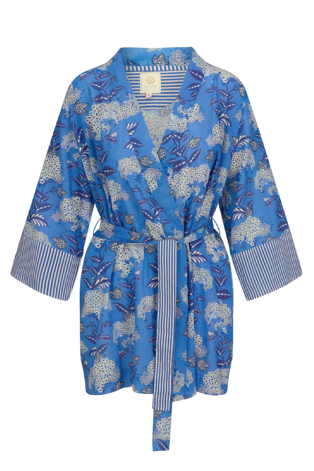 Pip Studio Nelly Flora Firenze Kimono Loungewear 2023 40 blau günstig online kaufen