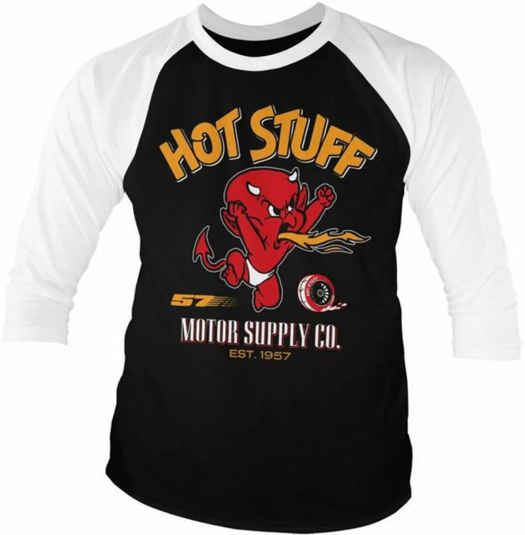 Hot Stuff T-Shirt Motor Supply Co Baseball 3/4 Sleeve Tee günstig online kaufen