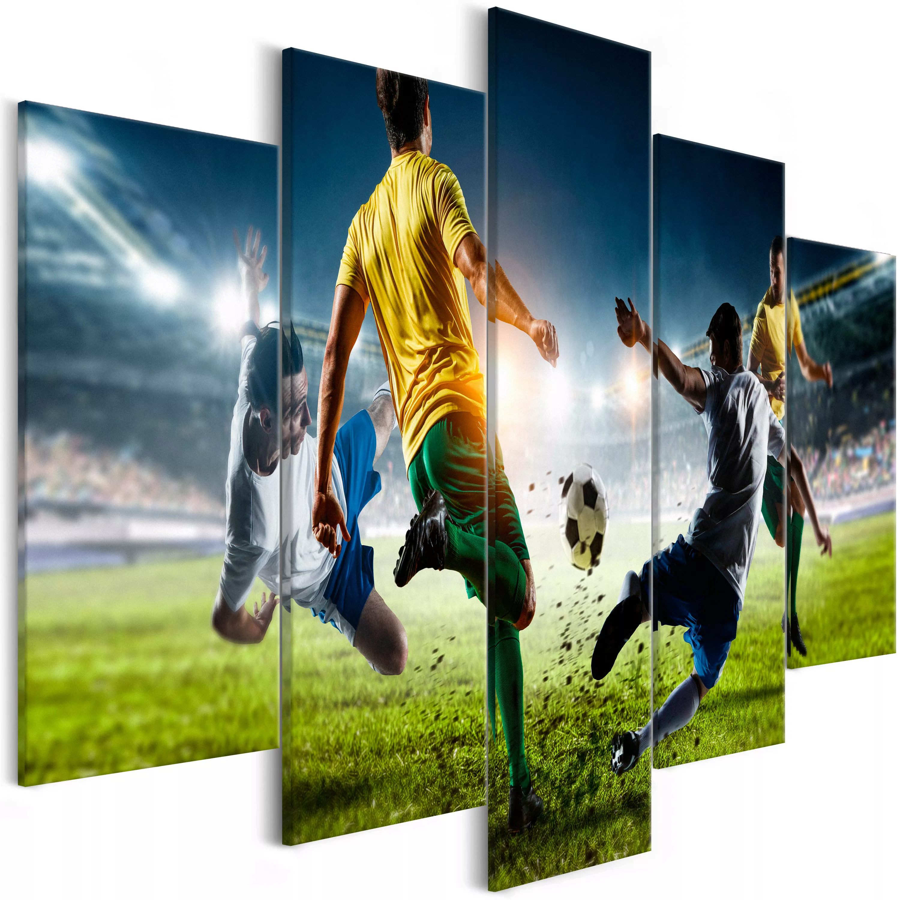 Wandbild - Decisive Tackle (5 Parts) Wide günstig online kaufen