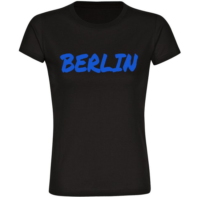 multifanshop T-Shirt Damen Berlin blau - Textmarker - Frauen günstig online kaufen