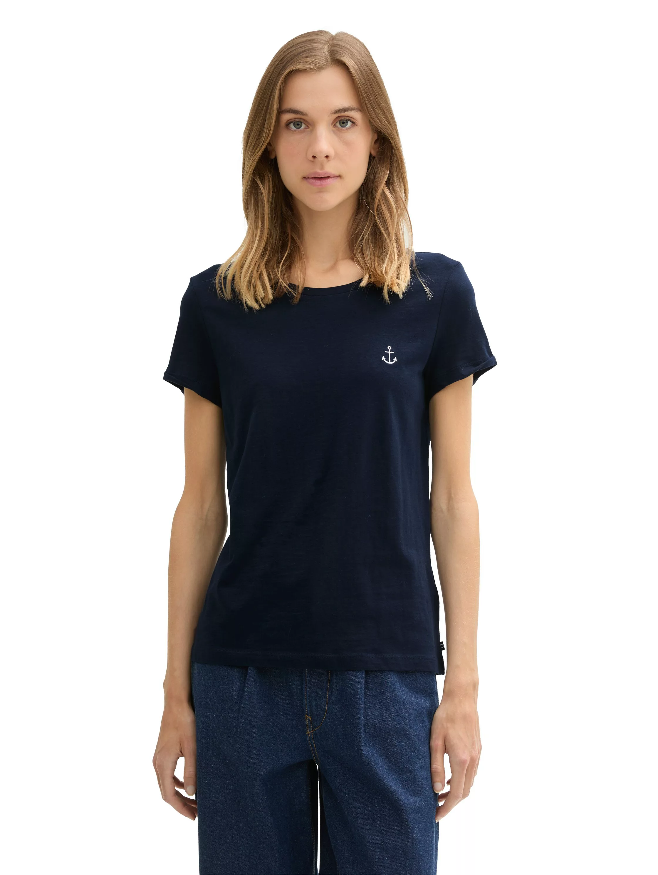 TOM TAILOR Denim Print-Shirt, (Set, 2 tlg.), im Doppelpack mit Anker-Motiv günstig online kaufen