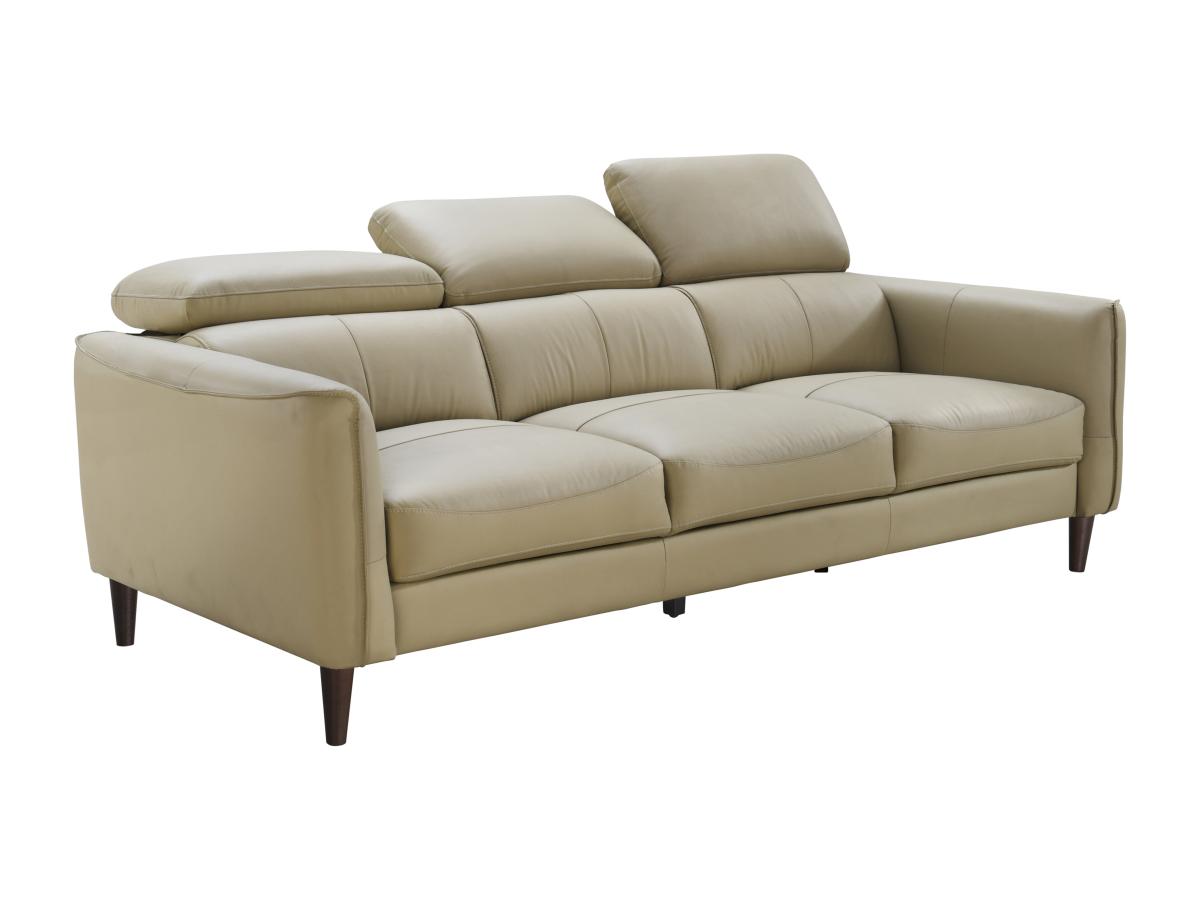 Sofa 3-Sitzer - Büffelleder - Beige - SALVI günstig online kaufen