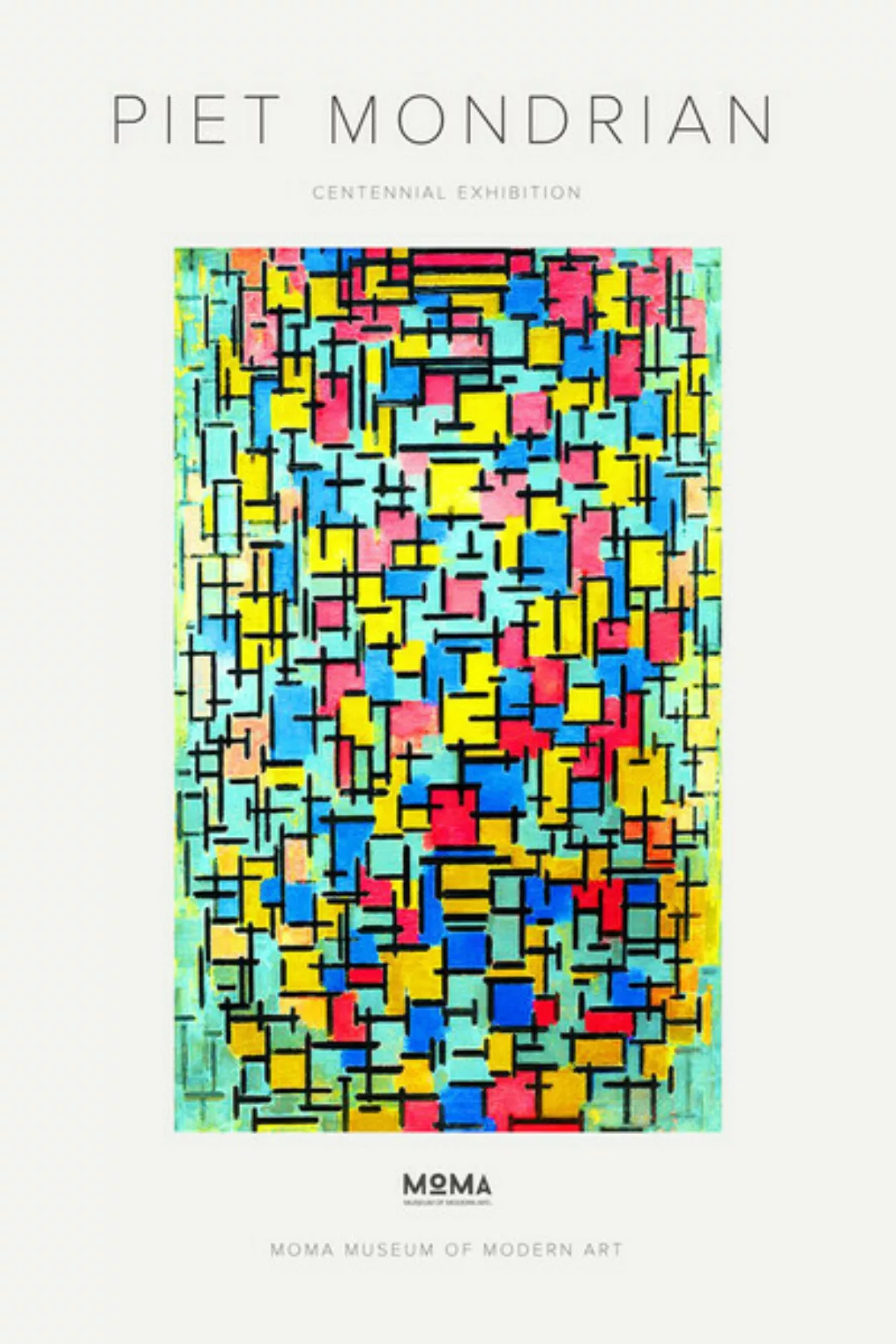 Poster / Leinwandbild - Piet Mondrian – Centennial Exhibition – Moma günstig online kaufen