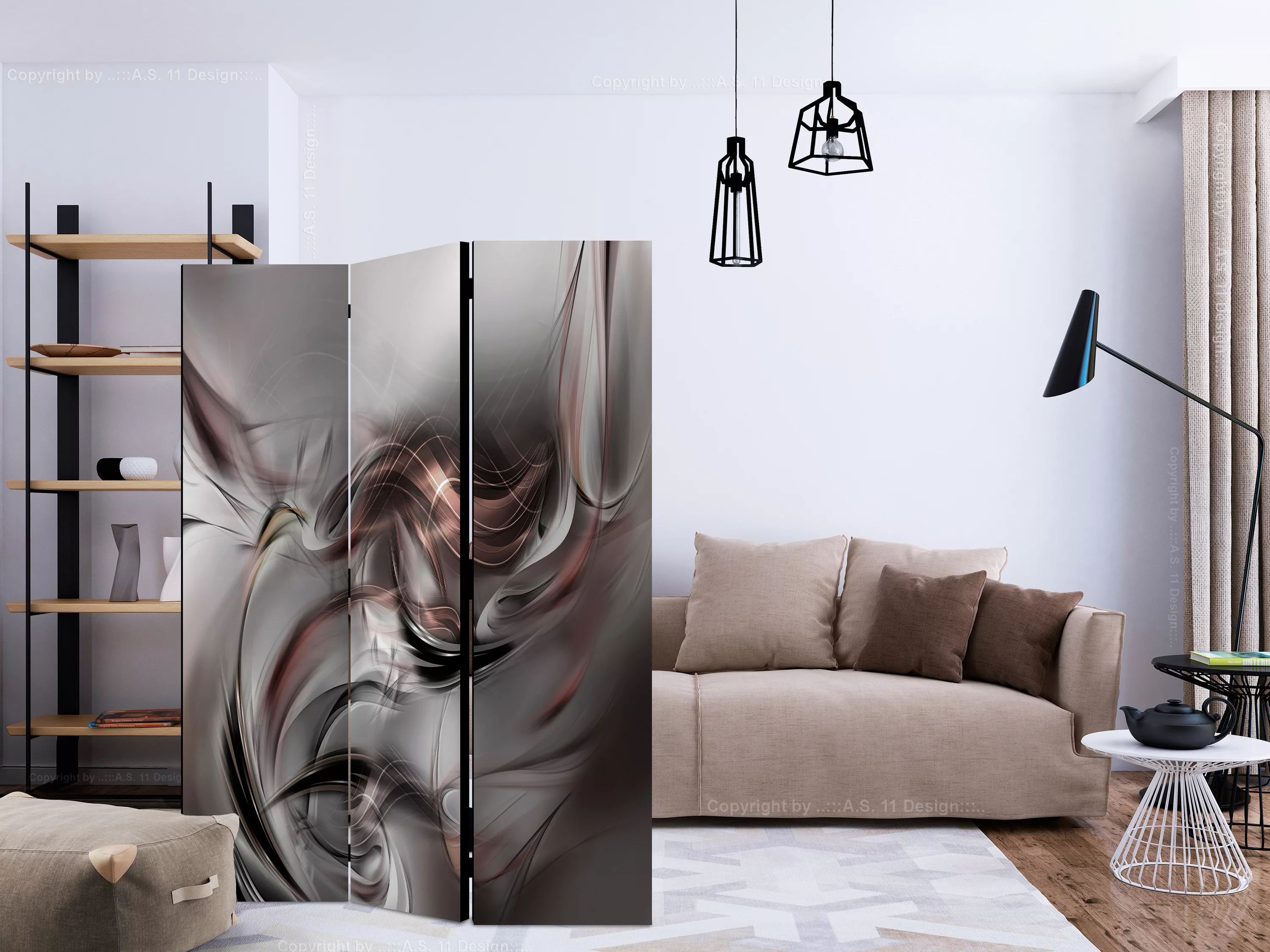 3-teiliges Paravent - Abstract Cloud [room Dividers] günstig online kaufen