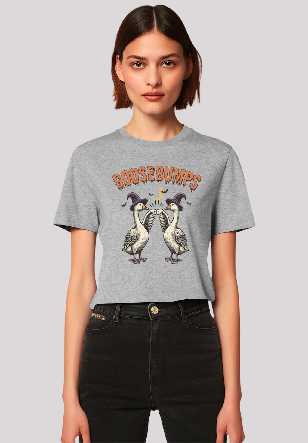 F4NT4STIC T-Shirt "Retro Halloween Goosebumps", Premium Qualität, Halloween günstig online kaufen