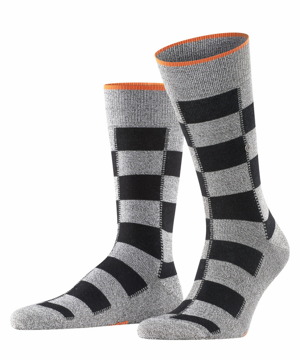 Burlington Indigo Herren Socken, 40-46, Schwarz, AnderesMuster, Baumwolle, günstig online kaufen