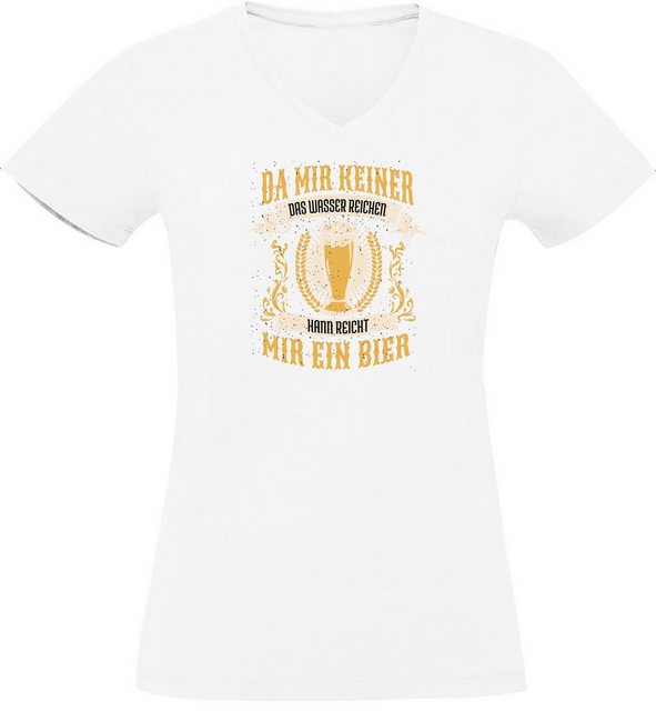 MyDesign24 T-Shirt Damen Oktoberfest T-Shirt - Reicht mir ein Bier V-Aussch günstig online kaufen