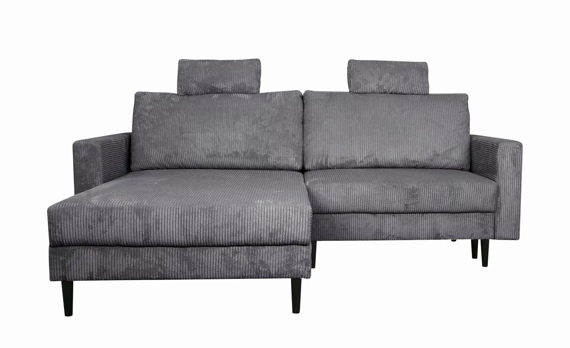 uno Ecksofa trendiger Cordstoff Livorno ¦ grau ¦ Maße (cm): B: 221 H: 105 T günstig online kaufen