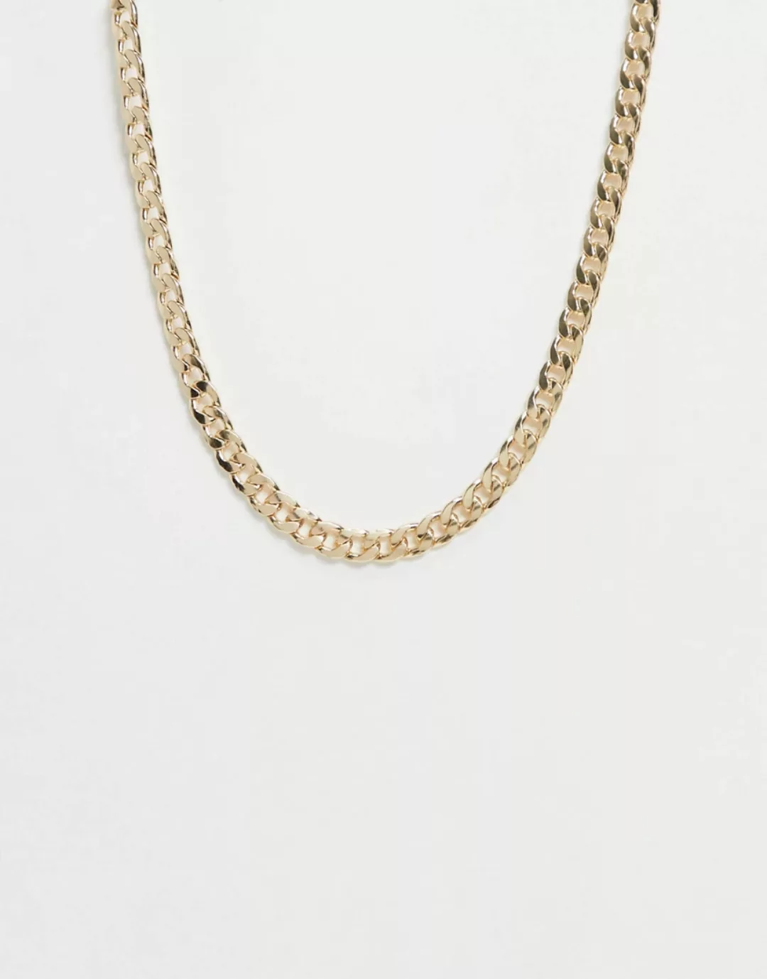 Pieces – Auffällige goldfarbene Halskette günstig online kaufen