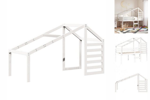 vidaXL Kinderbett Dach für Kinderbett Weiß 188x97x113 cm Massivholz Kiefer günstig online kaufen
