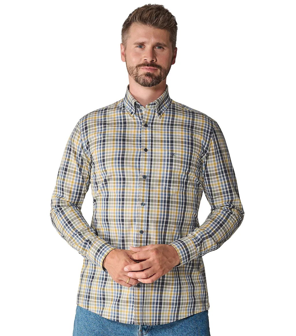 CASAMODA Langarmhemd "CASAMODA Freizeithemd kariert" günstig online kaufen