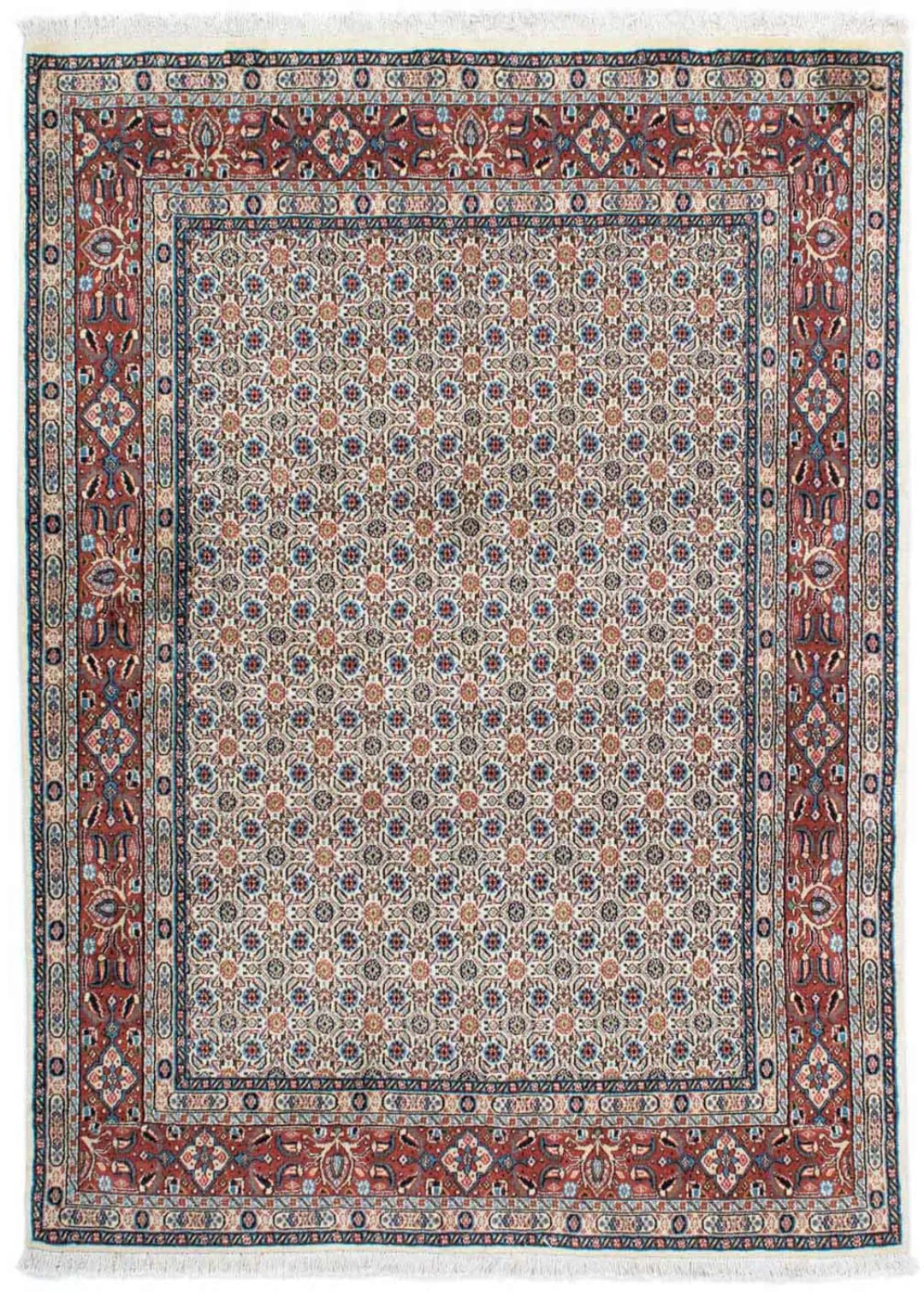 morgenland Wollteppich »Nain Medaillon Beige 351 x 244 cm«, rechteckig, Uni günstig online kaufen