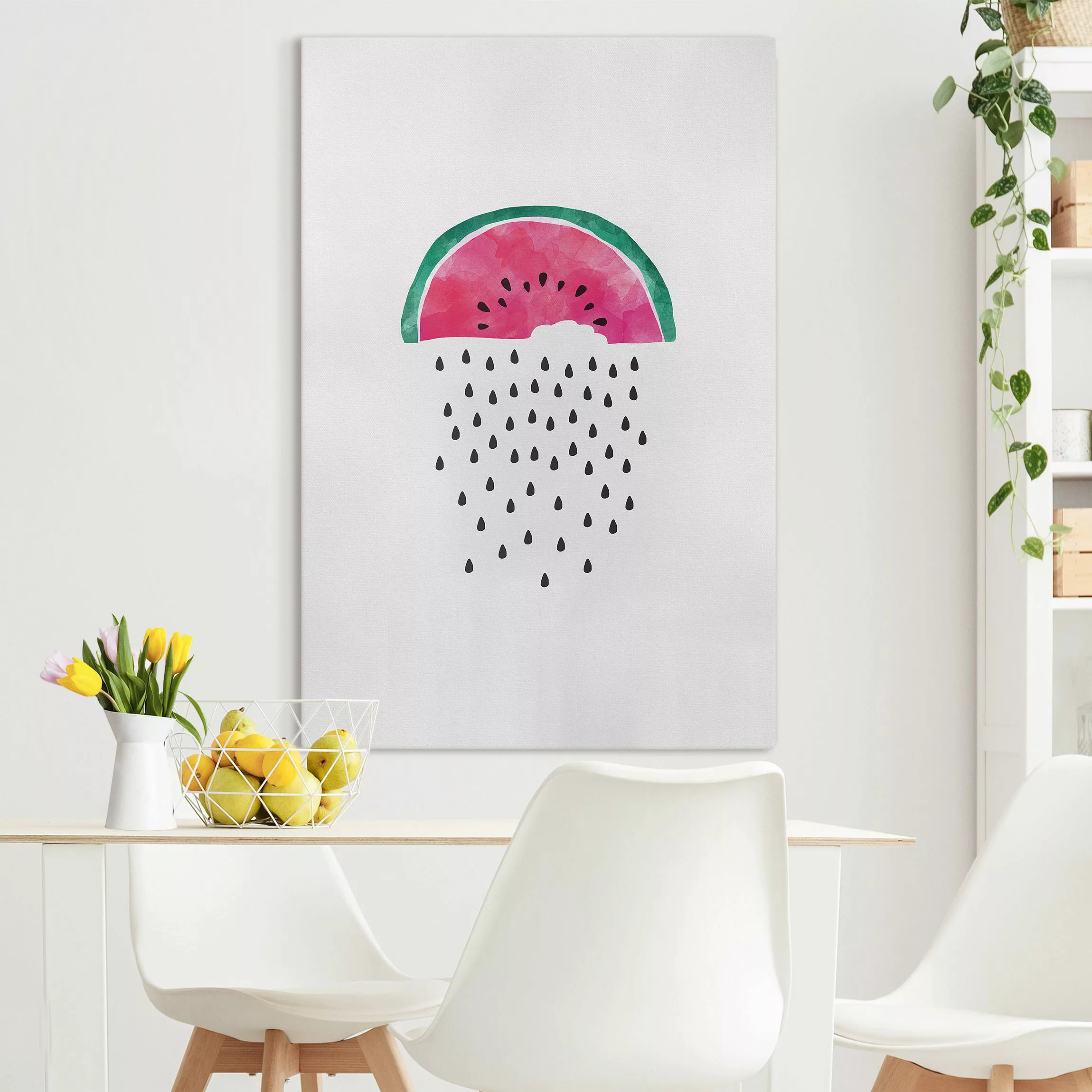 Leinwandbild Wassermelonen Regen günstig online kaufen