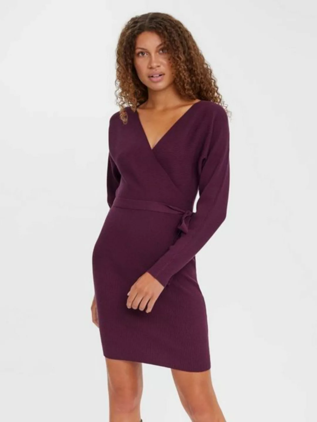 Vero Moda Strickkleid HOLLY (1-tlg) Wickel-Design günstig online kaufen