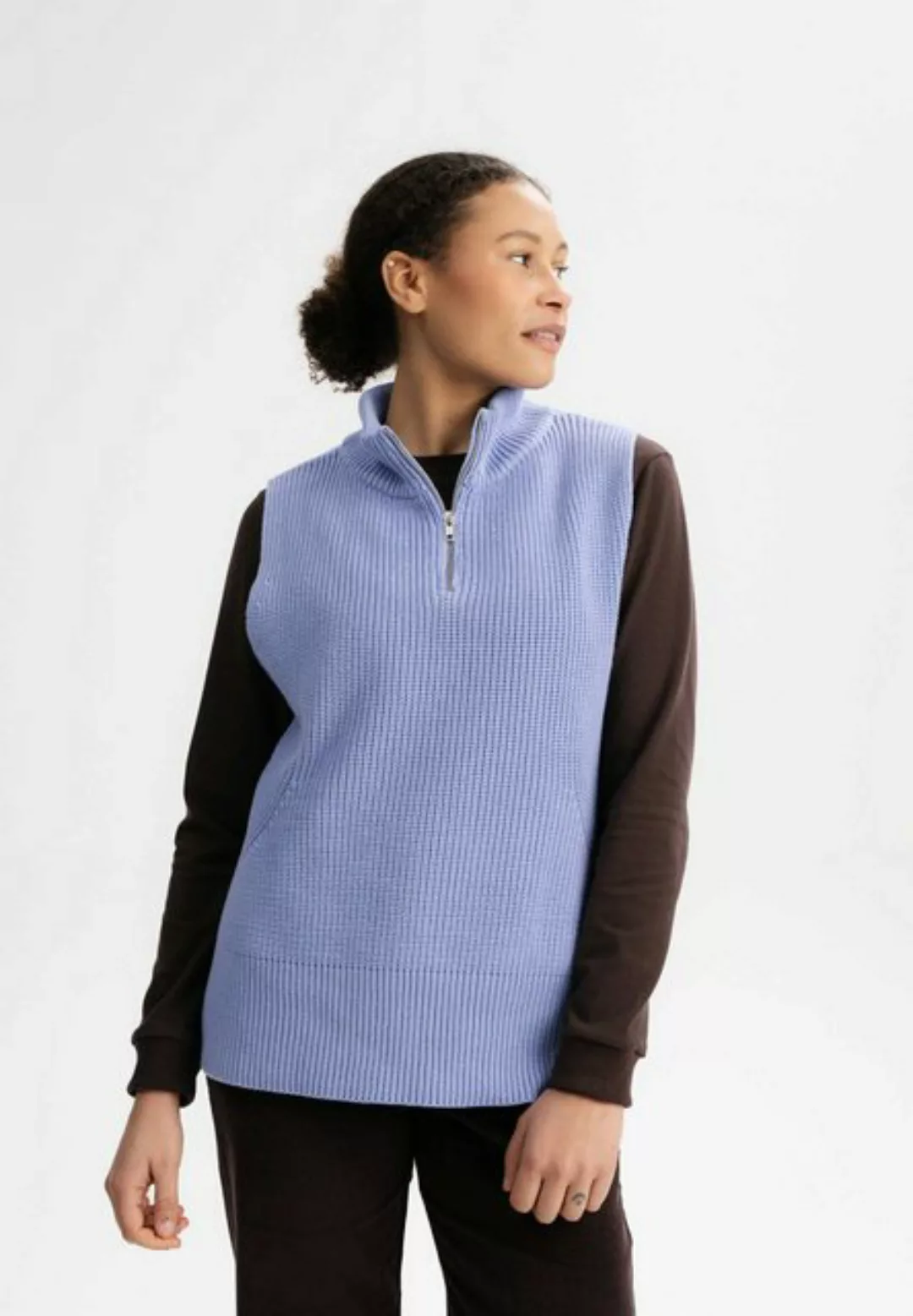 MELA Rollkragenpullover Rollkragen Strick Pullunder GAMINI Ärmellos günstig online kaufen