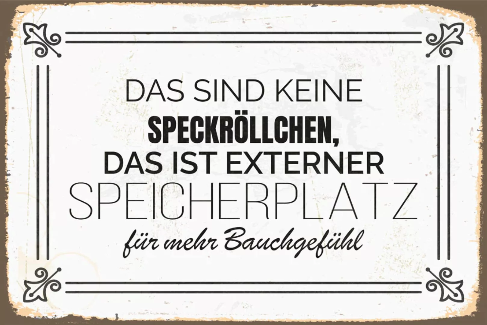 queence Metallbild "Externer Speicherplatz", Schriftzüge, (1 St.), Sprüche, günstig online kaufen