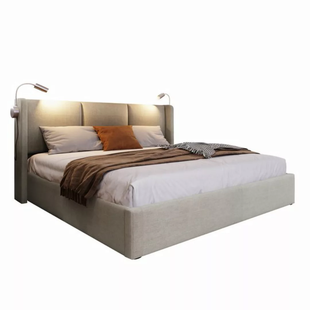 REDOM Polsterbett Doppelbett Stauraumbett Bett (140x200 mit lattenrost(Inkl günstig online kaufen