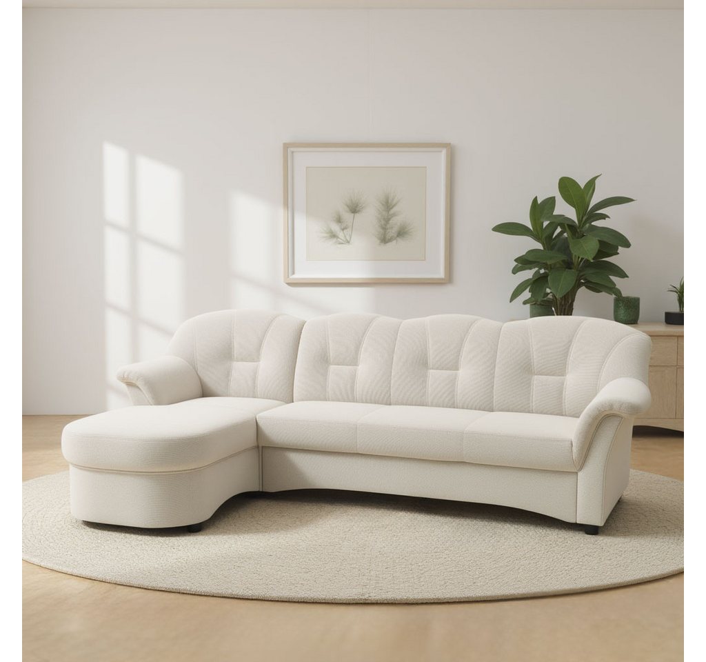 DOMO collection Ecksofa "Flores Schlafsofa, B/T/H: 233/142/86 cm, L-Form", günstig online kaufen