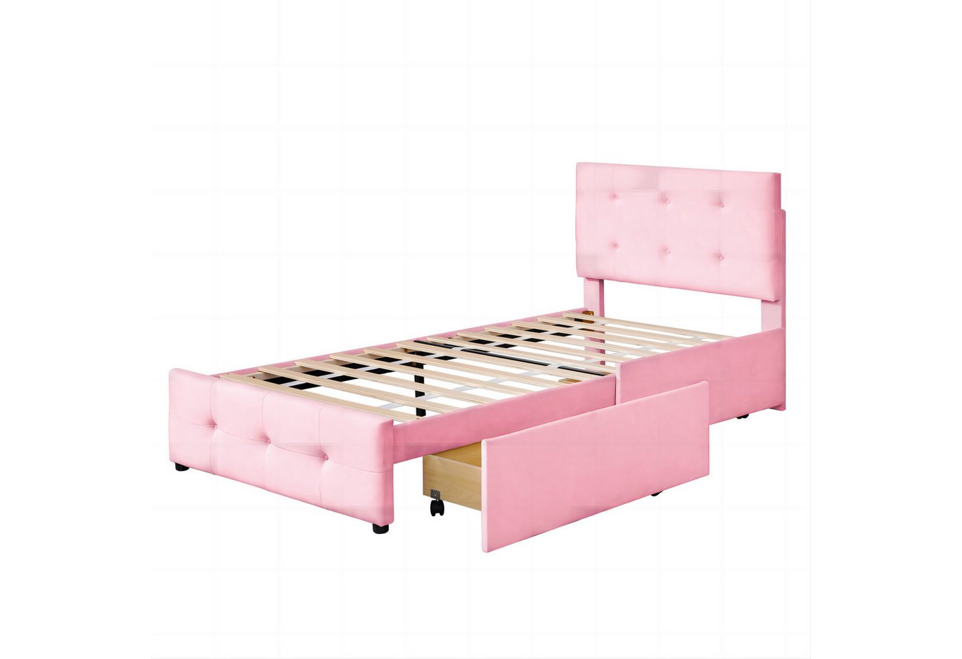 IDEASY Polsterbett Einzelbett, Kinderbett, Jugendbett, 90*200 cm, (höhenver günstig online kaufen