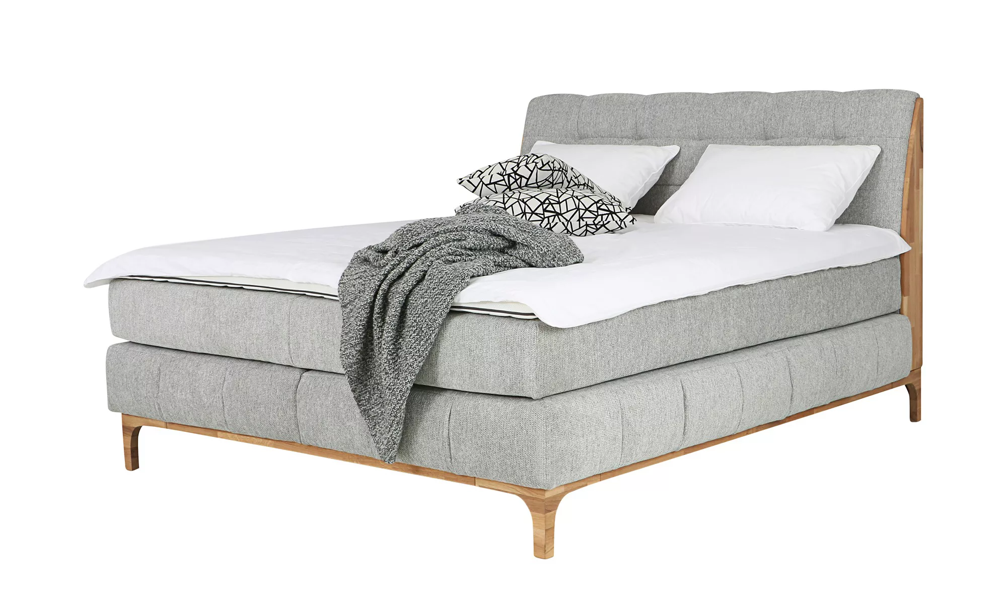 uno Boxspringbett  Kaisa ¦ grau ¦ Maße (cm): B: 161 H: 119 Betten > Komfort günstig online kaufen