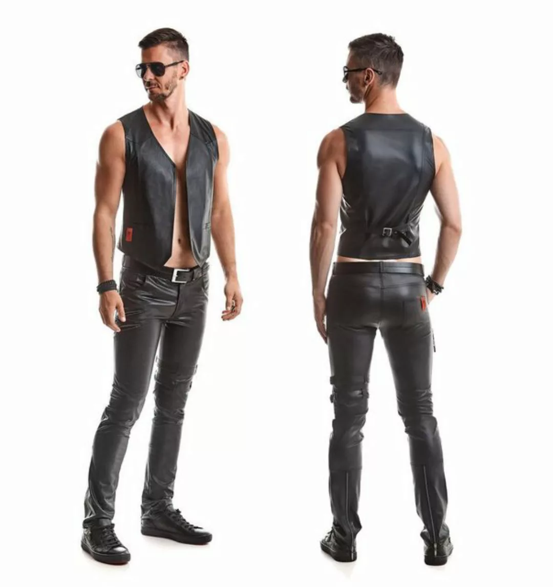 Regnes Fetish Planet Lederimitathose Herren lange Wetlook-Hose RMTommaso001 günstig online kaufen