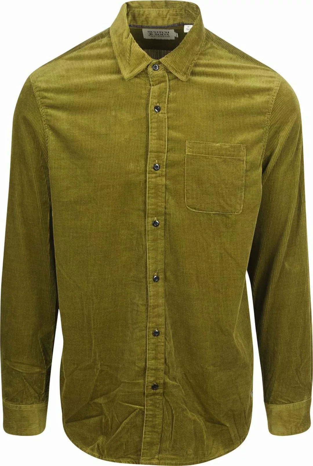 Scotch and Soda Solid Corduroy Hemd Grün - Größe XL günstig online kaufen