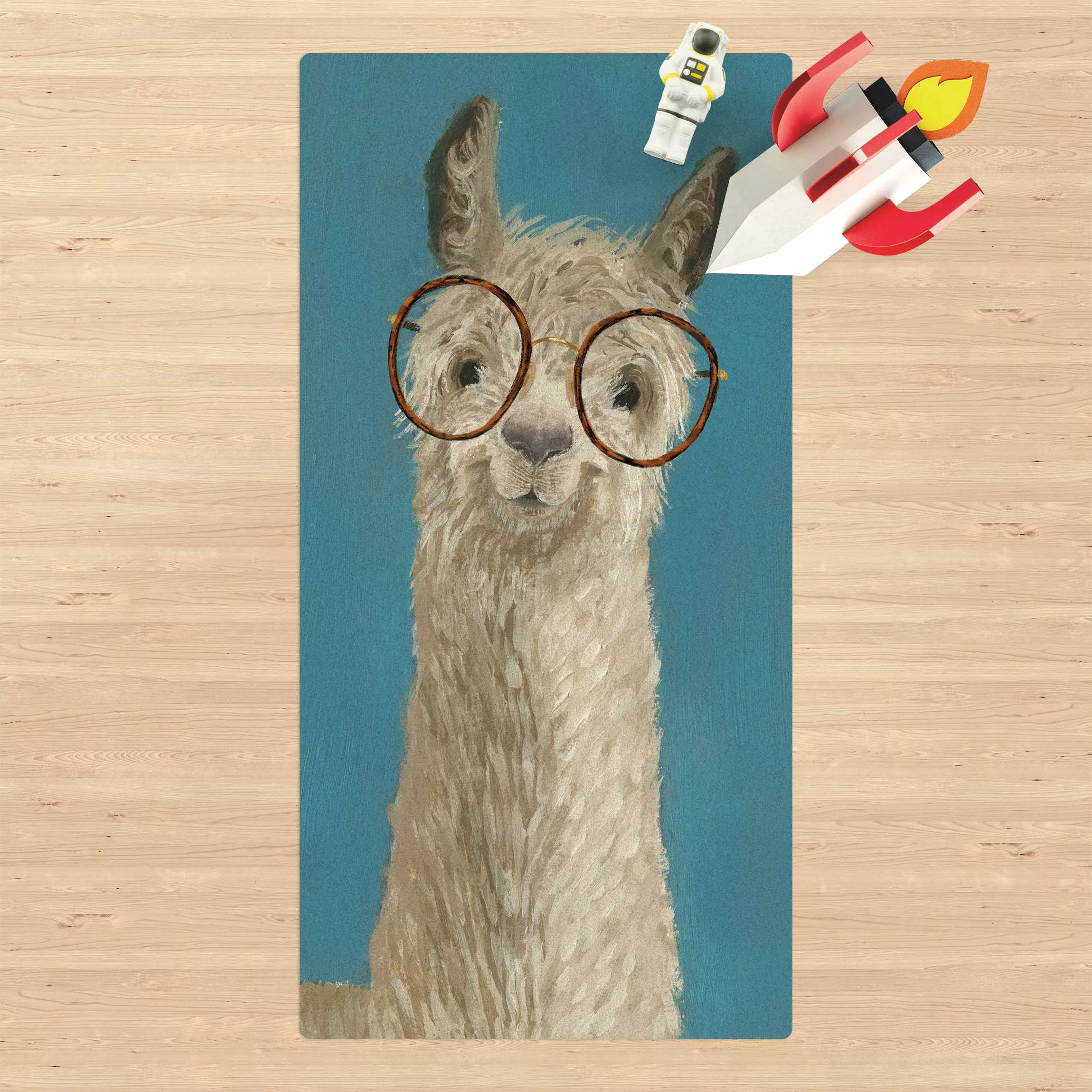 Kork-Teppich Lama mit Brille I günstig online kaufen