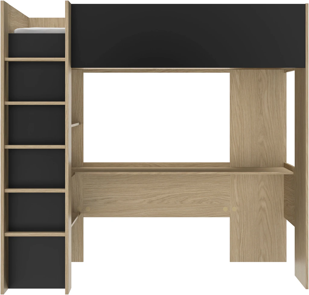 Gami Hochbett "Nael", Hochbett 90 / 200 mit Schreibtisch günstig online kaufen