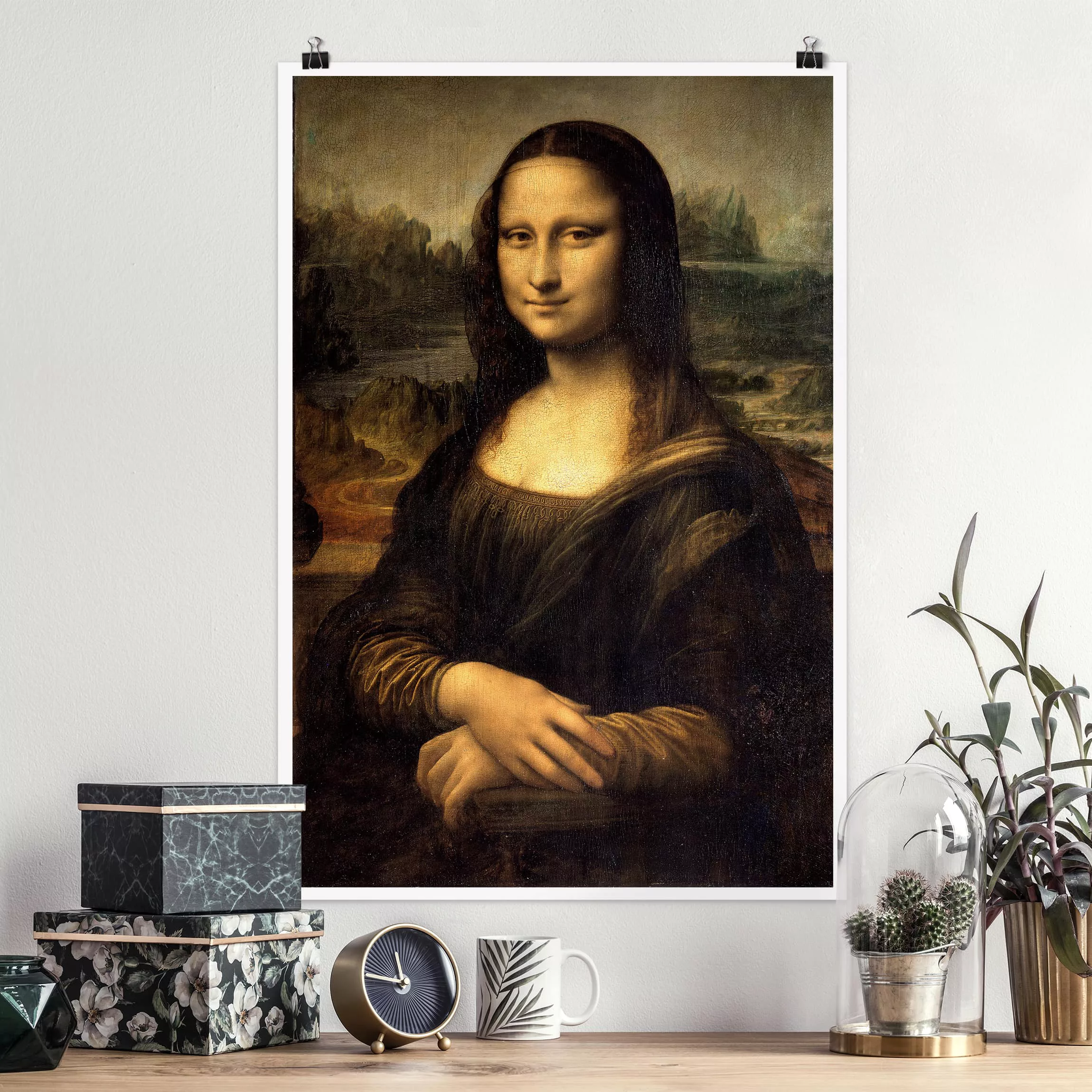 Poster Kunstdruck - Hochformat Leonardo da Vinci - Mona Lisa günstig online kaufen