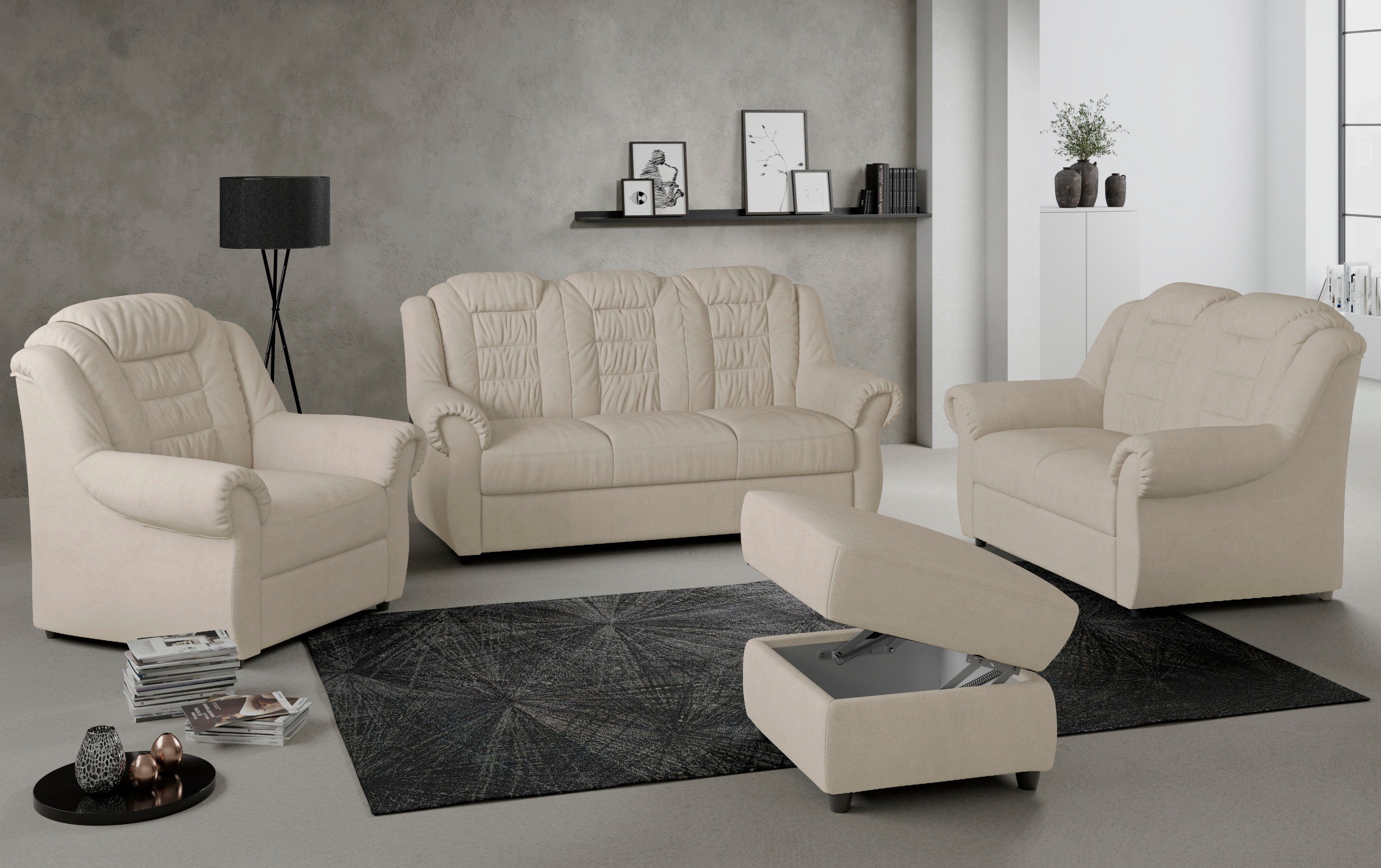 Home affaire 3-Sitzer "Boston", Sofa mit hoher Rückenlehne günstig online kaufen