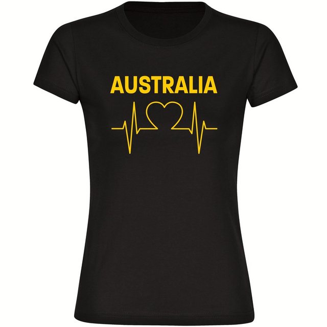 multifanshop T-Shirt Damen Australia - Herzschlag - Frauen günstig online kaufen