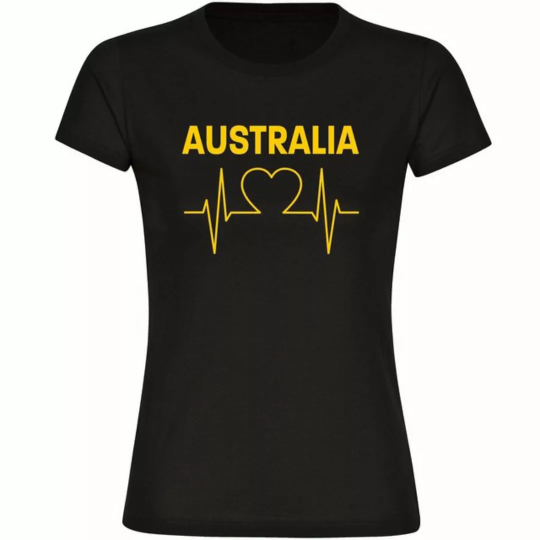 multifanshop T-Shirt Damen Australia - Herzschlag - Frauen günstig online kaufen