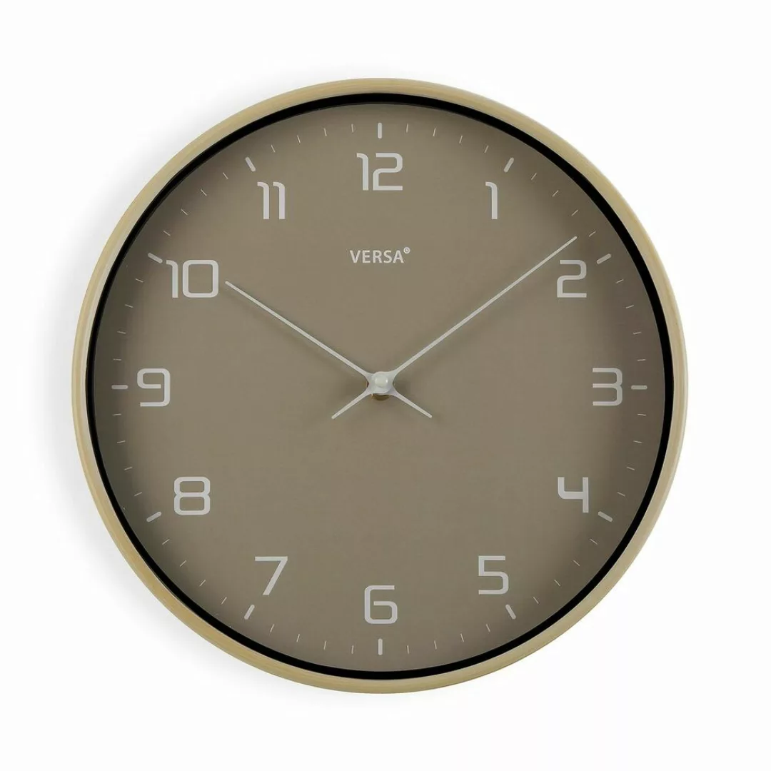 Wanduhr Versa Grau Holz 30,5 X 4,3 X 30,5 Cm Quarz Polyurethan günstig online kaufen