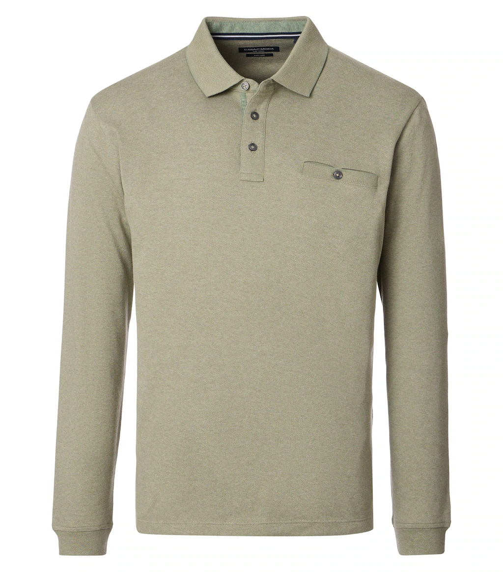 CASAMODA Langarm-Poloshirt "CASAMODA Polo-Shirt Langarm gestreift" günstig online kaufen